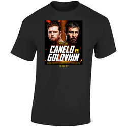 Canelo Alvarez Vs Gennady Golovkin 2017 Fight Card Retro Graphic Unisex Soft Cotton Black T Shirt