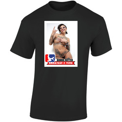 Bonnie Rotten Greatest Of  All Time Baseball Card Funny Porn Retro Graphic Unisex Soft Cotton Black T Shirt