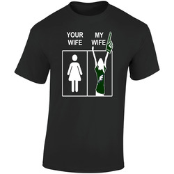 Philadelphia Eagles T Shirt Sports Football Tee Your Wife My Wife Funny Sporting Unisex Apparel Retro Graphic Unisex Soft Cotton Black T Shirt