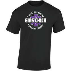 Ems Chick Retro Graphic Unisex Soft Cotton Black T Shirt