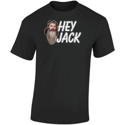 Duck Dynasty Hey Jack Retro Graphic Unisex Soft Cotton Black T Shirt