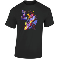 Stevie Ray Vaughn Retro Graphic Unisex Soft Cotton Black T Shirt