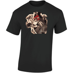 Naruto Gaara Sand Retro Graphic Unisex Soft Cotton Black T Shirt