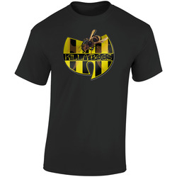 Mens Wu-tang Clan T Shirt Killa Bees Hip-hop Rap Logo Retro Graphic Unisex Soft Cotton Black T Shirt