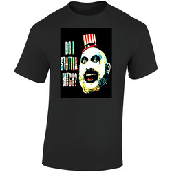 Capt JT Spaulding Devil's Rejects  JOE Retro Graphic Unisex Soft Cotton Black T Shirt