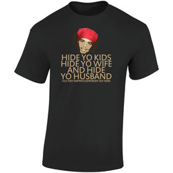 Antoine Dodson Hide Yo Kids, Hide Yo Wife Retro Graphic Unisex Soft Cotton Black T Shirt