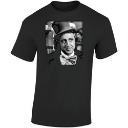 Gene Wilder Movie Shot Retro Graphic Unisex Soft Cotton Black T Shirt