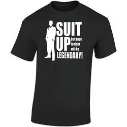 How I Met Your Mother Suit Up Retro Graphic Unisex Soft Cotton Black T Shirt