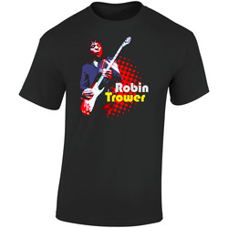 Robin Trower Procol Harum Guitarists Retro Graphic Unisex Soft Cotton Black T Shirt