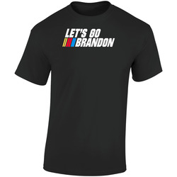 Let's Go Brandon Nascar Racing Gift Retro Graphic Unisex Soft Cotton Black T Shirt