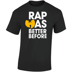 Wu Tang Clan Rap Was Better Before Classic Rza Hip Hop Retro Graphic Unisex Soft Cotton Black T Shirt