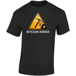Bitcoin Miner - Retro Graphic Unisex Soft Cotton Black T Shirt