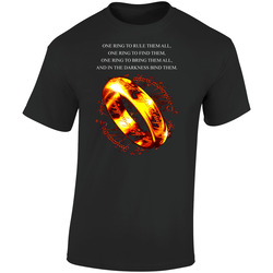 Lord Of The Rings Movie Quote Retro Graphic Unisex Soft Cotton Black T Shirt