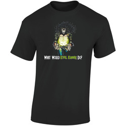 Wweed Evil Ernie Retro Graphic Unisex Soft Cotton Black T Shirt