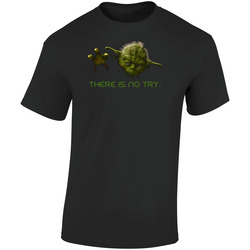Star Wars Yoda Quote Retro Graphic Unisex Soft Cotton Black T Shirt
