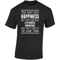 Buy A Plymouth Barracuda Happiness Car Lover Retro Graphic Unisex Soft Cotton Black T Shirt