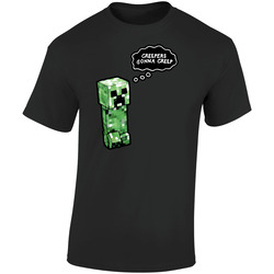 Creepers Gonna Creep Minecraft Game Pc Retro Graphic Unisex Soft Cotton Black T Shirt