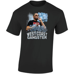 West Coast Gangster Nate Diaz Mma Fighter Retro Graphic Unisex Soft Cotton Black T Shirt