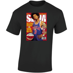 Slam Magazine Issue 32 Allen Iverson Popular Basketball Magazine Grunge Look Retro Graphic Unisex Soft Cotton Black T Shirt