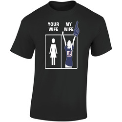 New York Giants T Shirt Sports Football Your Wife My Wife Funny Sporting Apparel Graphic Tee Unisex Apparel Retro Graphic Unisex Soft Cotton Black T Shirt