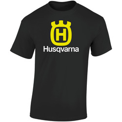 Husqvarna Motorcycles Motocross Enduro Supermoto Retro Graphic Unisex Soft Cotton Black T Shirt