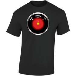 Hal 9000 Computer Space Odyssey Discovery Retro Graphic Unisex Soft Cotton Black T Shirt