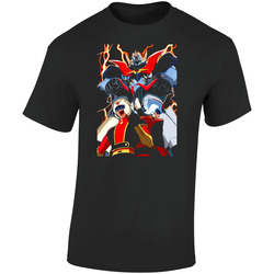 Mazinger Family Picture Anime Retro Graphic Unisex Soft Cotton Black T Shirt