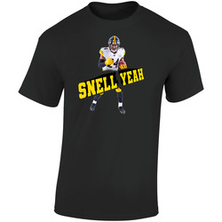 Benny Snell Yeah Pittsburgh Football Player Rookie Draft Pick Fan Retro Graphic Unisex Soft Cotton Black T Shirt