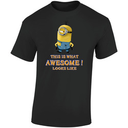 Minion Retro Graphic Unisex Soft Cotton Black T Shirt