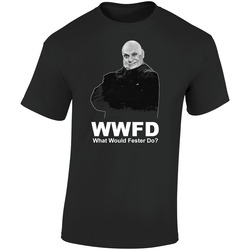 What Would Fester Do Addams Family Retro Graphic Unisex Soft Cotton Black T Shirt