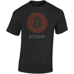Bitcoin Crypto Code Black Retro Graphic Unisex Soft Cotton Black T Shirt