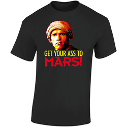 Total Recall Mars Sci Fi Movie Retro Graphic Unisex Soft Cotton Black T Shirt