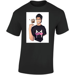Markiplier Youtuber Retro Graphic Unisex Soft Cotton Black T Shirt