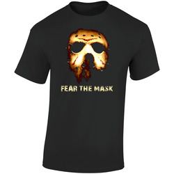 Fear The Mask Jason Vorhees Retro Graphic Unisex Soft Cotton Black T Shirt