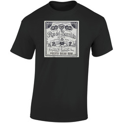 Ron Del Barrilito Puerto Rican Rum Distressed Look Alcohol Lovers Retro Graphic Unisex Soft Cotton Black T Shirt