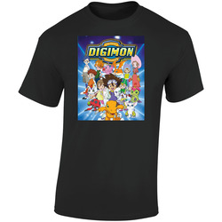 Digimon Digital Monsters Anime Tv Show  Cool Fan Retro Graphic Unisex Soft Cotton Black T Shirt