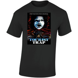 Tourist Trap 70s Cult Classic Horror Movie Retro Graphic Unisex Soft Cotton Black T Shirt