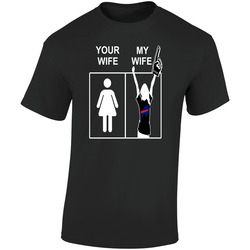 Buffalo Bills T Shirt Sports Football Your Wife My Wife Funny Tee Retro Graphic Unisex Soft Cotton Black T Shirt