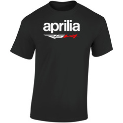 Aprilia Rsv4 Black Retro Graphic Unisex Soft Cotton Black T Shirt