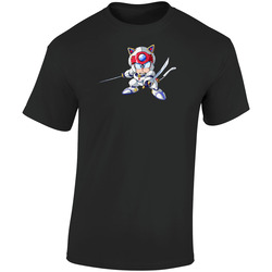 Samurai Pizza Cats 90s Cartoon Retro Graphic Unisex Soft Cotton Black T Shirt