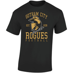 Gotham City Rogues Football Retro Graphic Unisex Soft Cotton Black T Shirt