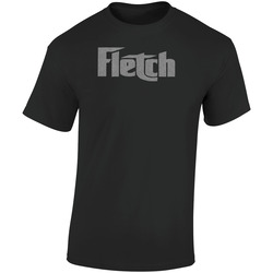 Fletch Distressed Retro Graphic Unisex Soft Cotton Black T Shirt