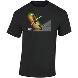 Ahsoka Tano Star Wars The Clone Wars Retro Graphic Unisex Soft Cotton Black T Shirt