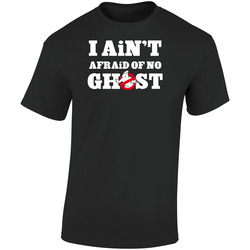 I Ain't Afraid Of No Ghost Ghostbusters Funny Retro Retro Graphic Unisex Soft Cotton Black T Shirt
