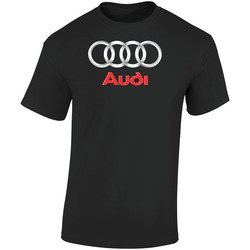 Audi Logo Retro Graphic Unisex Soft Cotton Black T Shirt