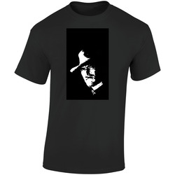 Clint Eastwood vintage retro (2).jpg Retro Graphic Unisex Soft Cotton Black T Shirt