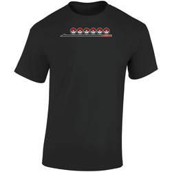 Pokemon Trainer Pokeball Belt Video Game Retro Graphic Unisex Soft Cotton Black T Shirt