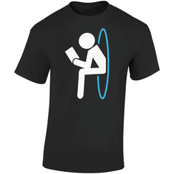 Portal 2 Dump Funny Video Game Retro Graphic Unisex Soft Cotton Black T Shirt