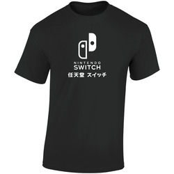 Nintendo Switch Japanese Inspired Retro Graphic Unisex Soft Cotton Black T Shirt