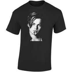 Leonardo Dicaprio Actor Movies Retro Graphic Unisex Soft Cotton Black T Shirt